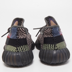 Pre Owned Yeezy x Adidas Multicolor Knit Fabric Boost 350 V2 Yecheil Sneakers Size 39 1/3
