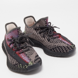 Pre Owned Yeezy x Adidas Multicolor Knit Fabric Boost 350 V2 Yecheil Sneakers Size 39 1/3