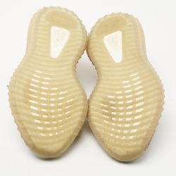 Pre Owned Yeezy x Adidas Grey/Orange Knit Fabric Boost 350 V2 True Form Sneakers Size 36