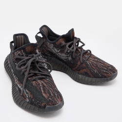 Pre Owned Yeezy x Adidas Boost Black/Brown Knit Fabric 350 V2 MX Rock Sneakers Size 40 2/3
