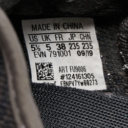 Pre Owned Yeezy x Adidas Black Knit Fabric Boost 350 V2 Black Soul Sneakers Size 38