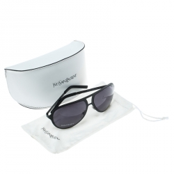 Saint Laurent Paris Matte Black/Black YSL 2311/S Aviator Sunglasses