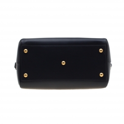 Pre Owned Saint Laurent Navy Blue Leather Classic Duffle 6 Bag