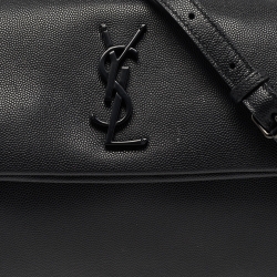 Pre Owned Saint Laurent Black Leather West Hollywood Shoulder Bag