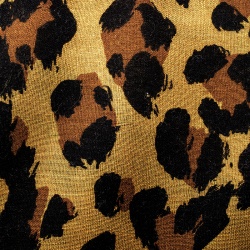 Pre Owned Yves Saint Laurent Paris Vintage Brown Cheetah Figure Print Shawl