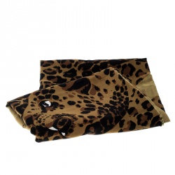 Pre Owned Yves Saint Laurent Paris Vintage Brown Cheetah Figure Print Shawl