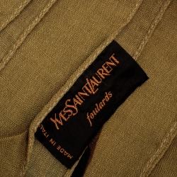 Pre Owned Yves Saint Laurent Paris Vintage Brown Cheetah Figure Print Shawl