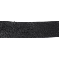 Pre Owned Saint Laurent Paris Black Leather YSL Logo Buckle Belt 95CM