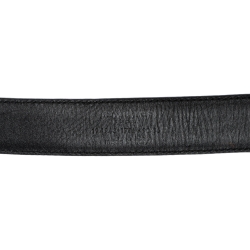 Pre Owned Yves Saint Laurent Black Leather Belt 90CM