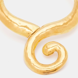 Pre Owned Yves Saint Laurent Vintage Gold Tone Arabesque Choker