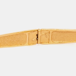 Pre Owned Yves Saint Laurent Vintage Gold Tone Arabesque Choker