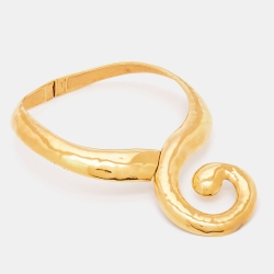 Pre Owned Yves Saint Laurent Vintage Gold Tone Arabesque Choker
