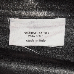 Pre Owned Yves Saint Laurent Vintage Black Leather Tube Top M