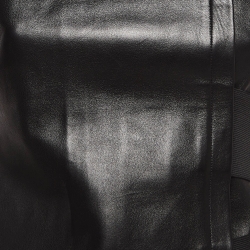 Pre Owned Yves Saint Laurent Vintage Black Leather Tube Top M