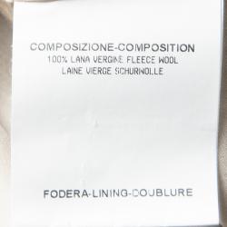 Pre Owned Yves Saint Laurent Beige Wool Belted Trench Coat L