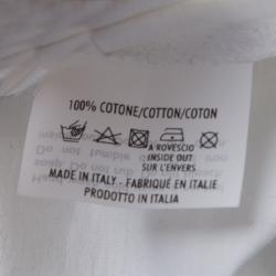 Pre Owned Yves Saint Laurent Monochrome Flock Logo Print Sleeveless T-Shirt S