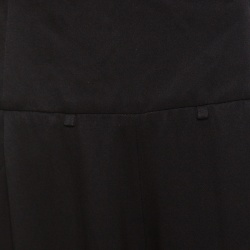 Pre Owned Yves Saint Laurent Edition Soir Black Satin High Waist Palazzo Pants L