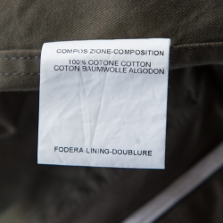 Pre Owned Saint Laurent Paris Khaki Green Cotton Lace Up Detail Safari Jacket M