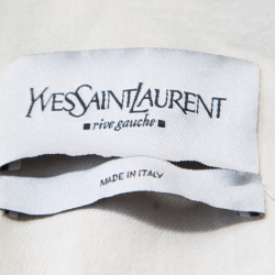 Pre Owned Saint Laurent Paris Khaki Green Cotton Lace Up Detail Safari Jacket M