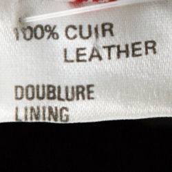 Pre Owned Yves Saint Laurent Rive Gauche Black Leather Pencil Skirt L