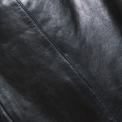 Pre Owned Yves Saint Laurent Rive Gauche Black Leather Pencil Skirt L