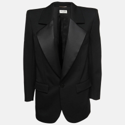 Saint Laurent Black Wool Single Breasted Blazer M