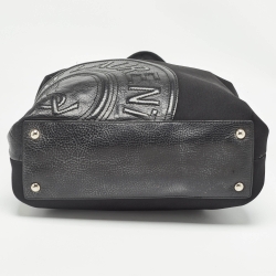Pre Owned Yves Saint Laurent Black Canvas and Leather Logo Patch Tote
