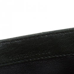 Pre Owned Saint Laurent Green Matelasse Leather Flap Wallet