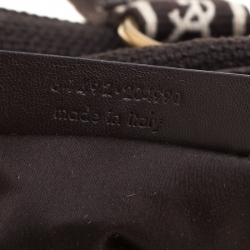 Pre Owned Saint Laurent Brown Canvas and Leather Trim Satchel