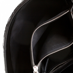 Pre Owned حقيبة كتف سان لوران باري س لولو جلد مونوغرامية سوداء