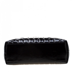 Pre Owned حقيبة كتف سان لوران باريس لولو جلد مونوغرامية سوداء