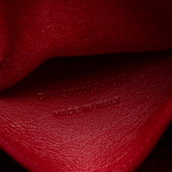 Pre Owned Saint Laurent Paris Red Leather Cabas Monogram Tote