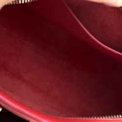 Pre Owned Saint Laurent Paris Red Leather Cabas Monogram Tote