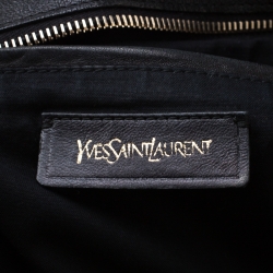 Pre Owned Saint Laurent Black Leather Large Cabas Chyc Satchel