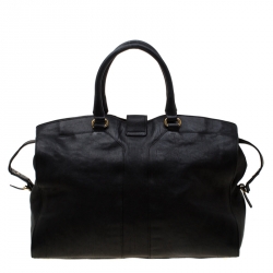 Pre Owned Saint Laurent Black Leather Large Cabas Chyc Satchel