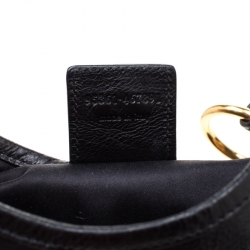 Pre Owned Saint Laurent Paris Black Embossed Leather Mombasa Hobo