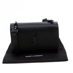 Pre Owned Saint Laurent Paris Black Leather Sunset Shoulder Bag
