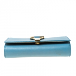 Pre Owned حقيبة كروس سان لوران باريس ميني Y-ليغني جلد زرقاء