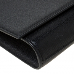 Pre Owned Saint Laurent Paris Black Leather Large Chyc Clutch