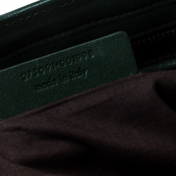 Pre Owned Saint Laurent Paris Green Leather Large Cabas Chyc Satchel