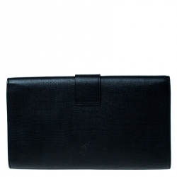 مملوكة مسبقًا Saint Laurent Black Patent Leather Y-Ligne Clutch