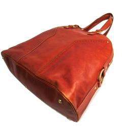 Pre Owned Saint Laurent Brown Leather Large Muse Satchel