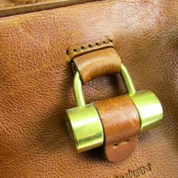 Pre Owned Saint Laurent Brown Leather Large Muse Satchel