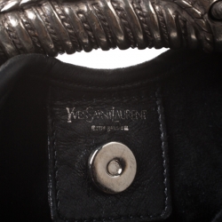 Pre Owned Yves Saint Laurent Black Leather Mini Mombasa Hobo