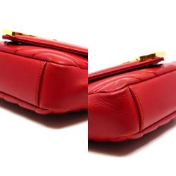 Pre Owned Yves Saint Laurent Red Leather Matelasse Monogram Classic Baby Bag
