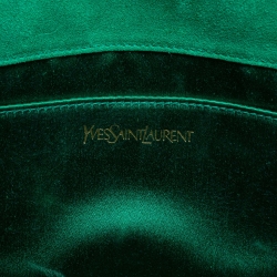 Pre Owned Yves Saint Laurent Green Patent Leather Belle De Jour Clutch