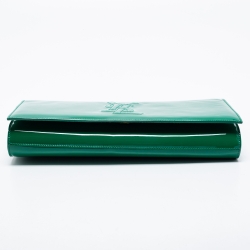 Pre Owned Yves Saint Laurent Green Patent Leather Belle De Jour Clutch