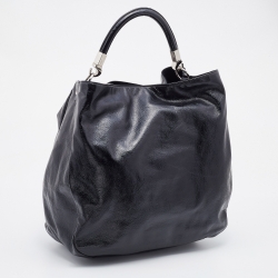 مملوكة مسبقًا Yves Saint Laurent Black Patent Leather Roady Hobo
