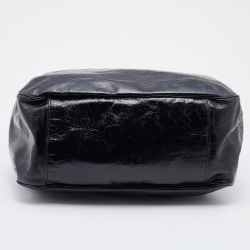 مملوكة مسبقًا Yves Saint Laurent Black Patent Leather Roady Hobo