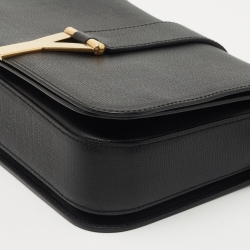 Pre Owned Yves Saint Laurent Black Leather Chyc Shoulder Bag